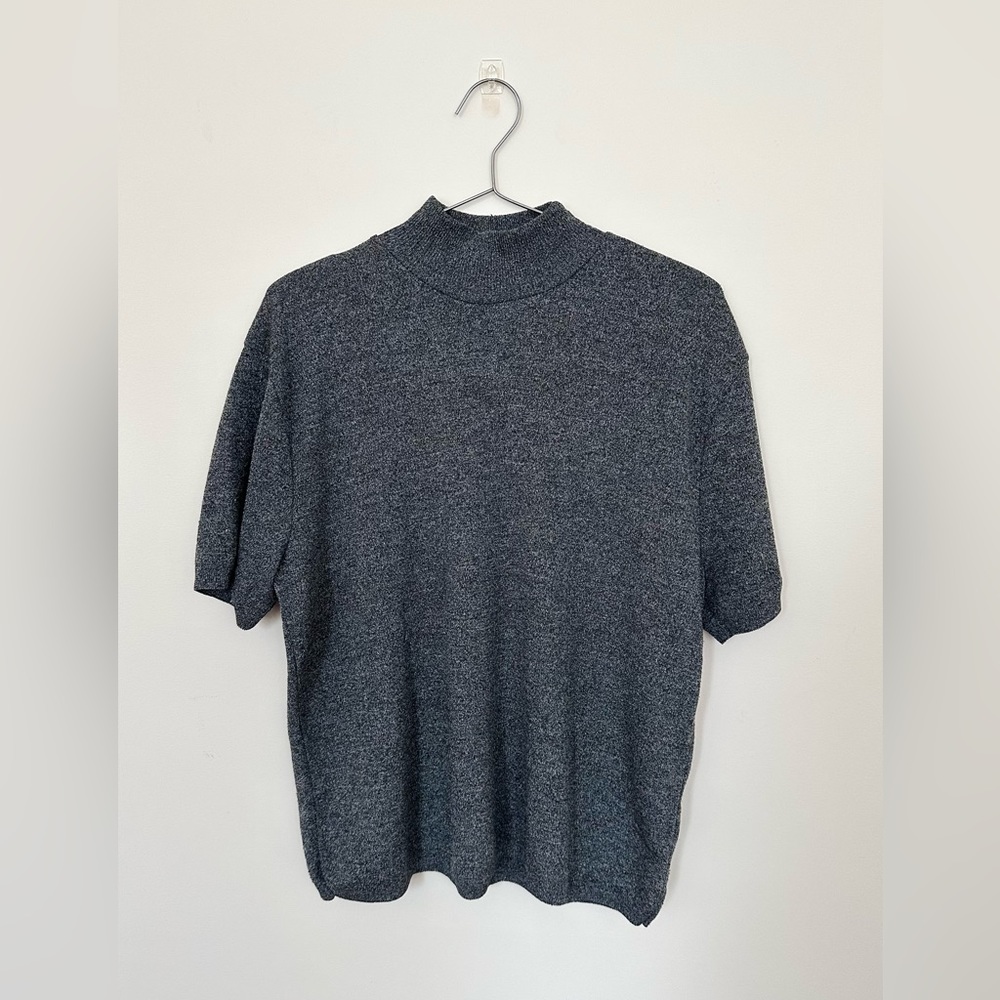Vintage Helium Turtleneck Short Sleeve Sweater
